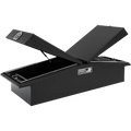 71 X 16 X 23 GULL WING TOOL BOX W/SMOOTH BLK BASE BLK DIA PLATE LID NO BOWEYES