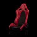 Braum Falcon-S Composite Carbon Fiber Honeycomb Shell Reclining Seats - Houndstooth Inserts - BRR9R-BHCF