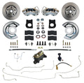 LEED Brakes Manual Front Kit with Plain Rotors Zinc Plated Calipers and Pre-Bent Line Kit