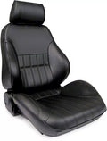 RALLY RECLINER SMOOTH BACK BLACK LEATHER LEFT