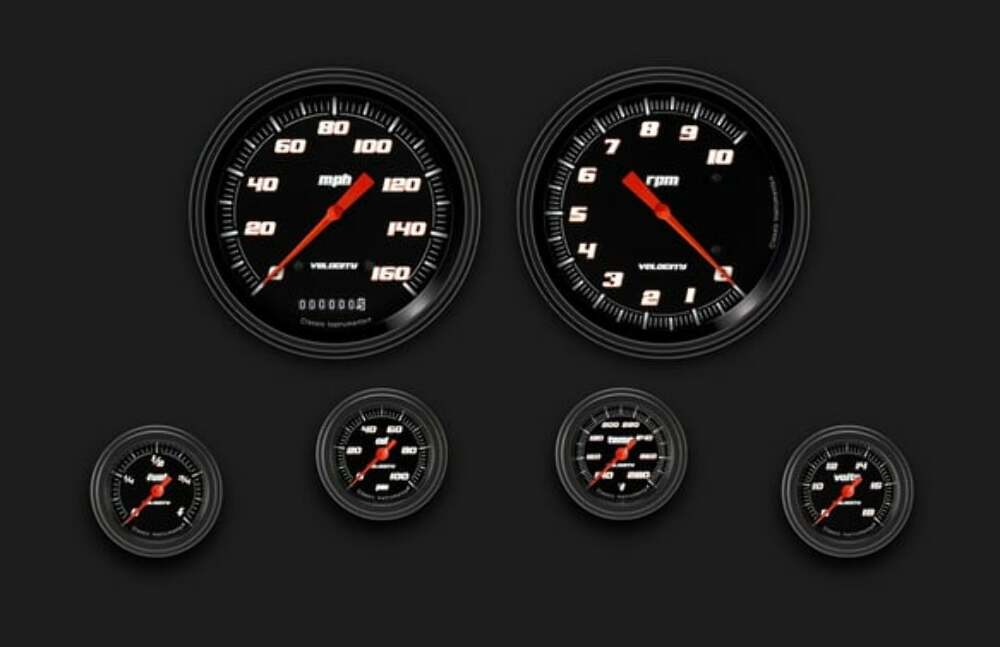 VELOCITY BLK 2IN FULL SWP 6 GAU SET-GM