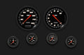 Velocity Black 6 Gauge Set 2-1/8 Full Sweep