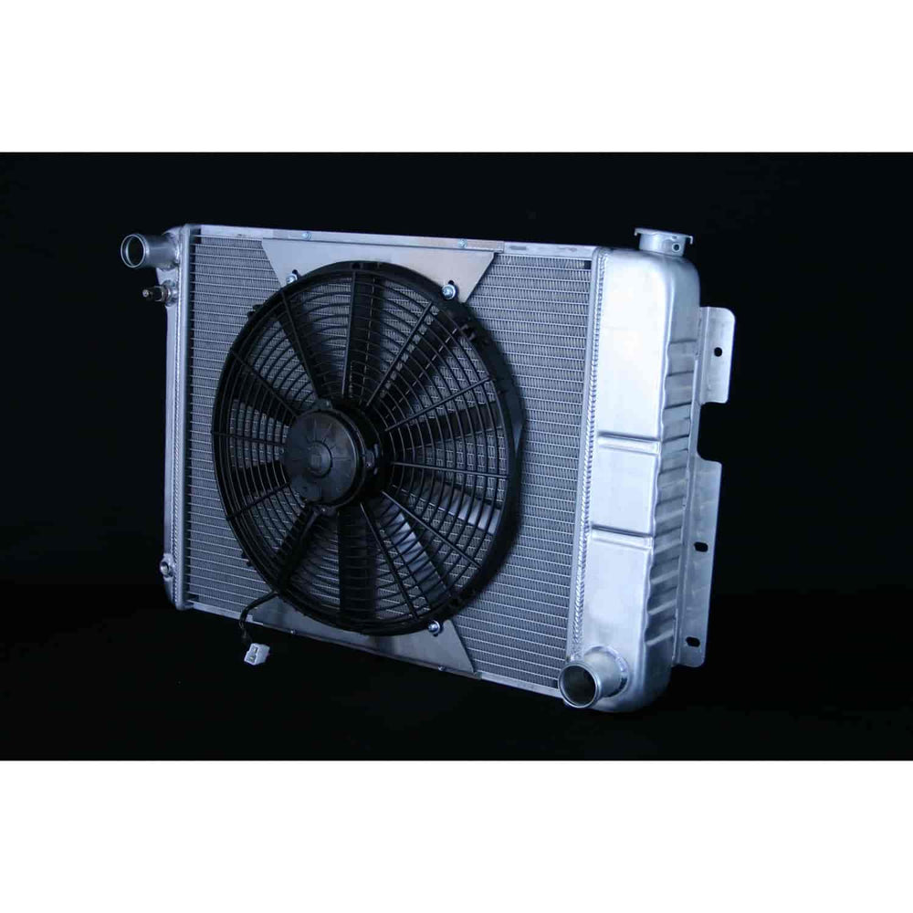 Radiator w/Fans Camaro 67-69 SBC Man Trans Raw