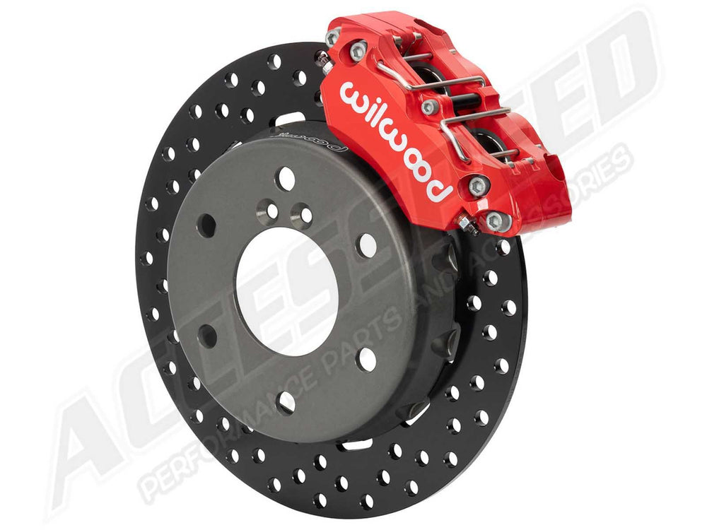 Wilwood 2024 Can Am Maverick Front Brake Kit 11.60in Drilled - Red