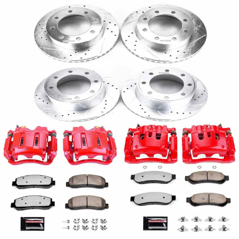 Power Stop 07-08 Ford F-250 Super Duty Z23 Evolution Kit w/ Calipers - Front and Rear