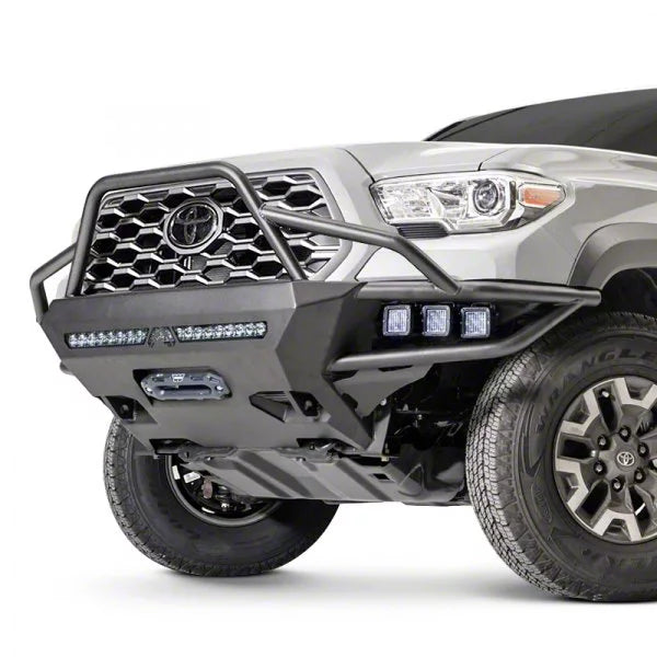 16C TACOMA FRONT WINCH BUMPER WITH HIGH PRERUNNER GUARD BARE