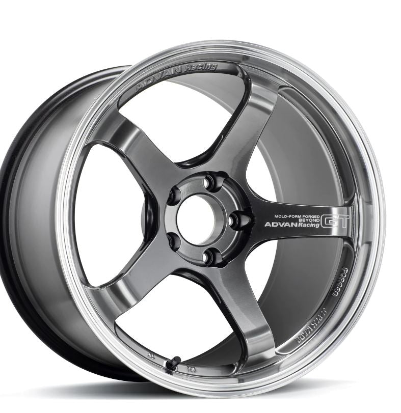 Advan GT Beyond 18x12 +25 5-114.3 Machining/Hyper Platinum Black Wheel