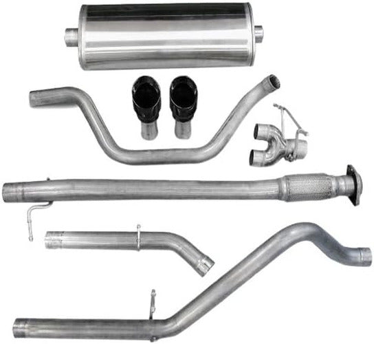 3.0 Cat-Back Dual Rear Exit with Single 4.0 Black Pro-Series Tips
