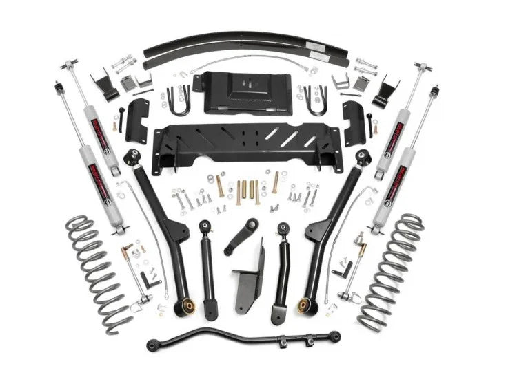 1x 1689BOX5 4.5 Inch Lift Kit Long Arm RR AAL NP231 Jeep Cherokee XJ (84-01)