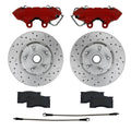 LEED Brakes Power Front Kit with Drilled Rotors and Zinc Plated Calipers