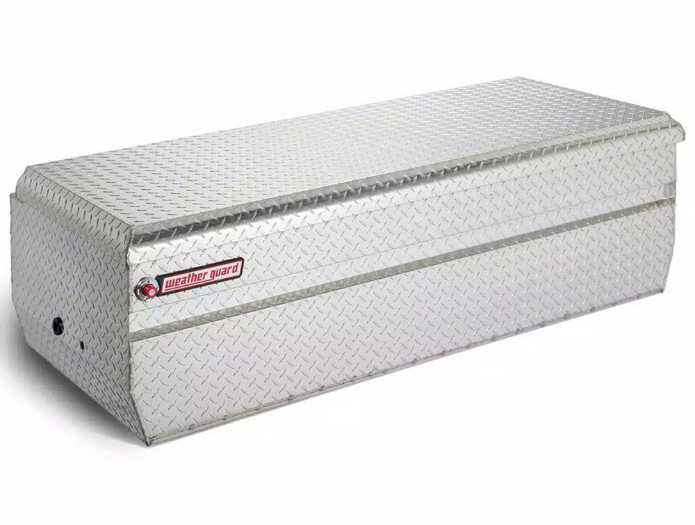 62 X 27 X 19IN ALUMINUM ALLPURPOSE CHEST FULL EXTRA WIDE 18.6 CU FT CLEAR FINISH
