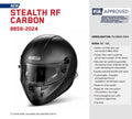 SPARCO Stealth RF Carbon Helmet - X Small - Black