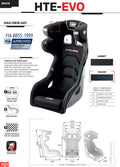 OMP HTE Series Evo Fiberglass Seat - Black