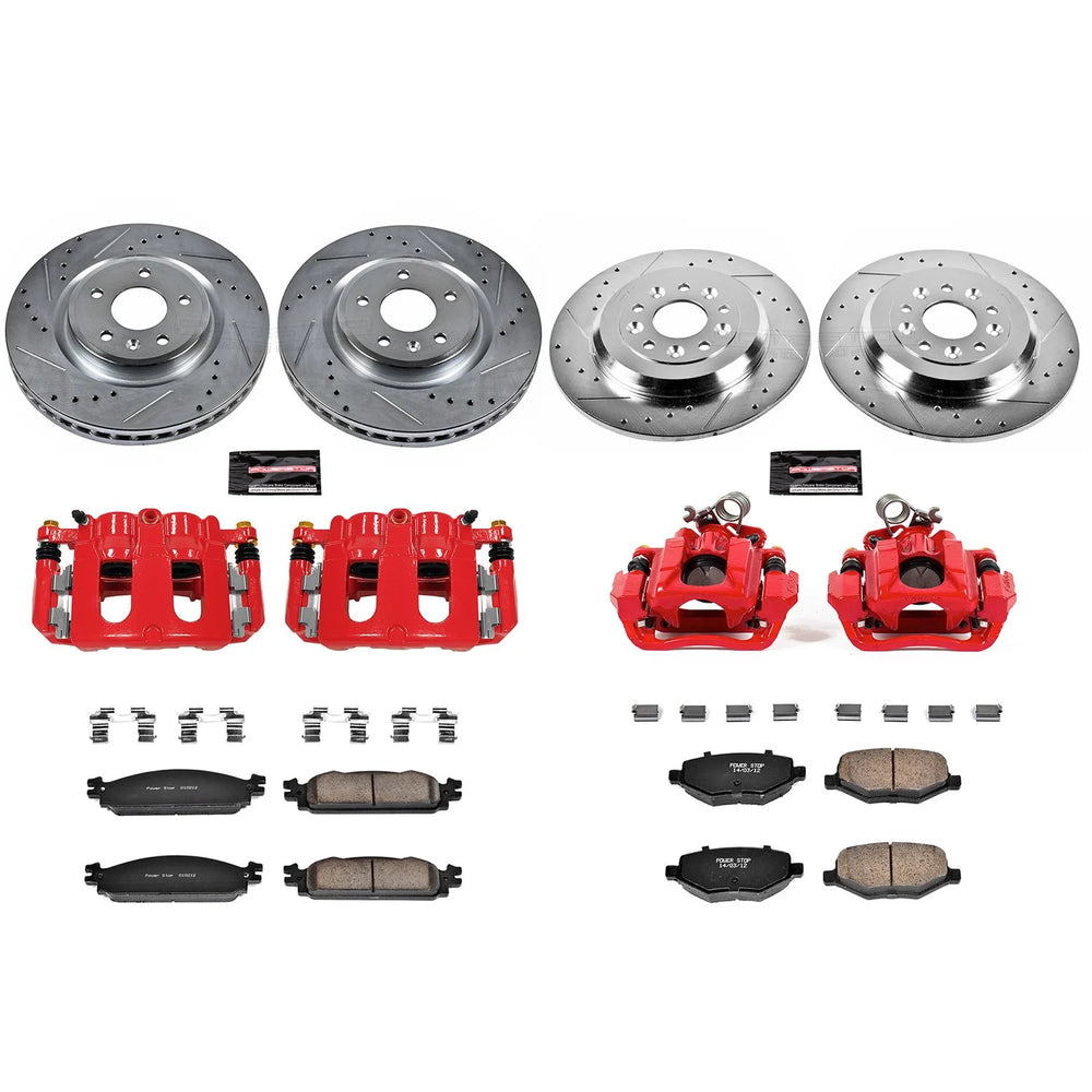 Power Stop 10-11 Ford Flex Front & Rear Z23 Evolution Sport Brake Kit w/Calipers