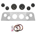 AutoMeter Old Tyme Black 60-61 GMC Truck Billet Panel/Gauge Kit - 3-1/8in. (x2) & 2-1/16in. (x4)