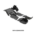 18-23 JLU 4DR full vehicle kit front and rear flooring cargo mat closeout wheelhouse covers WITH subwoofer mesa smoke