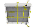3-Row Core All-Aluminum Radiator, 17" x 22"