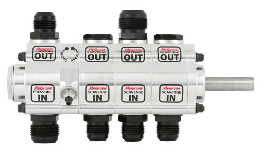 Peterson Fluid Systems R4 4-Stage Oil Pump - Right Side Mount - Rear Drive Drag - Reserve Rotation