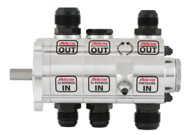 Peterson Fluid Systems R4 3-Stage Oil Pump - Left Side Mount - Rear Drive Drag - Front Pressure