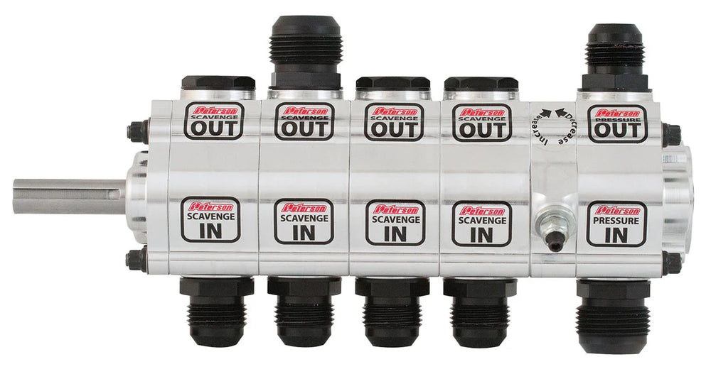 Peterson Fluid Systems R4 5-Stage Oil Pump - Left Side Mount - Rear Drive Drag - Reserve Rotation