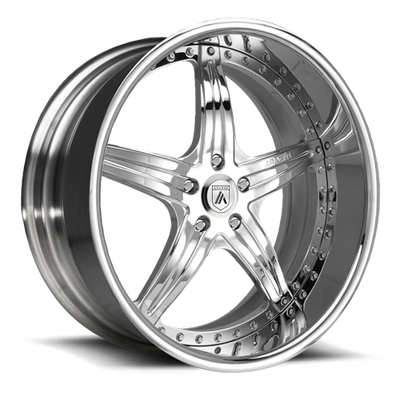 Asanti Forged AF144 20X9.5 5X112 BLK CHR AUDI A8L 32MM AF14420955112