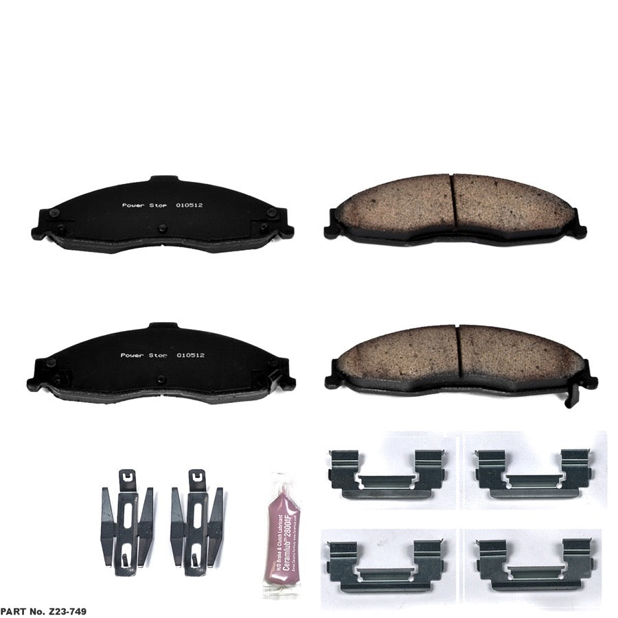 Power Stop Z23 COATED KIT W/ PC CALS CPC749-23