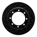 R1 05-12 Ford F-350 Super Duty 2WD Rear Left Drilled Black Brake Rotor