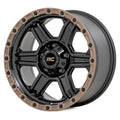 Rough Country 79 Series Wheel | One-Piece | Semi Gloss Black w/Bronze Ring | 18x9 | 6x135 | -12mm