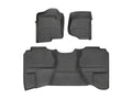 WeatherTech 2017+ Ford F-250/F-350/F-450/F-550 Crew Cab Front and Rear FloorLiner - Black