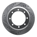 R1 Concepts Brake Rotor Drilled and Slotted Silver Fits Ford F-350