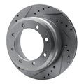 R1 Concepts Brake Rotor Drilled and Slotted Silver Fits Ford F-350