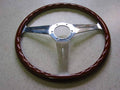 Classic 360mm Wood Grip Steering Wheel with Black Spokes