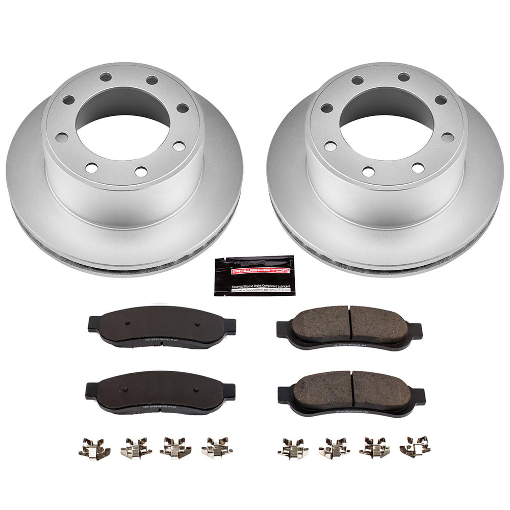 Power Stop 09-10 Ford F-250 Super Duty Front & Rear Z17 Coated Brake Kit