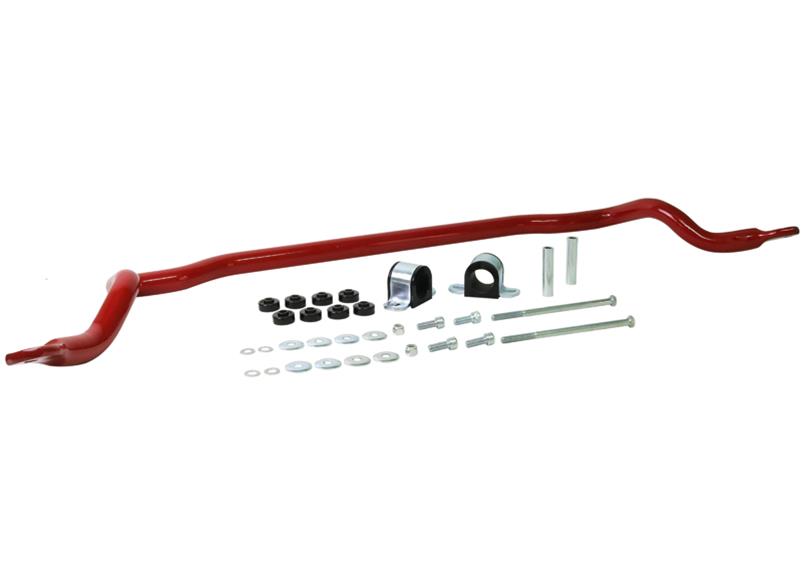Sway Bar - 35mm X heavy duty 1 Sway Bar 10 Bushings 2 Saddles 2 Tubes 8 Washers 4 Bolts 8 Nuts Grease