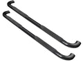 ~(41 lbs. 58X19X4)~ Platinum 4 Oval Nerf Step Bars Black Silverado/Sierra 1500 Reg Cab 2014-2018 (Body Mount)