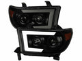 PROJECTOR HEADLIGHTS WITH AMBER REFLECTOR- SMOKE LENS WITH BLACK HOUSING
