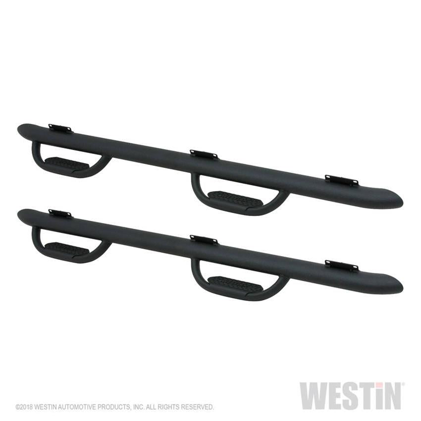 18C WRANGLER JL UNLIMITED 4DR GENX OVAL DROP NERF STEP BARS TEXTURED BLACK