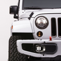 6145 MODEL 18C WRANGLER RUBICON 12V SAE/ECE LED FOG LIGHT W/BLACK INNER BEZEL 2 LIGHT KIT
