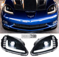 ~(25 lbs. 27X22X20)~ XB LED Heads: Chevrolet Corvette (Gen 2) (05-13) (Set / Black)