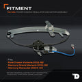 POWER WINDOW REGULATOR AND MOTOR ASSEMBLY