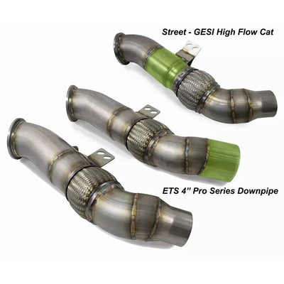 ETS Catted Downpipe 4in Pro Series - For ETS 4 Pro Series Catback Only Toyota Supra 2020