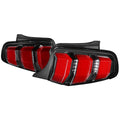 LED LIGHT BAR TAIL LIGHTS- BLACK HOUSING WITH CLEAR LENS WHITE AND RED LIGHT BAR