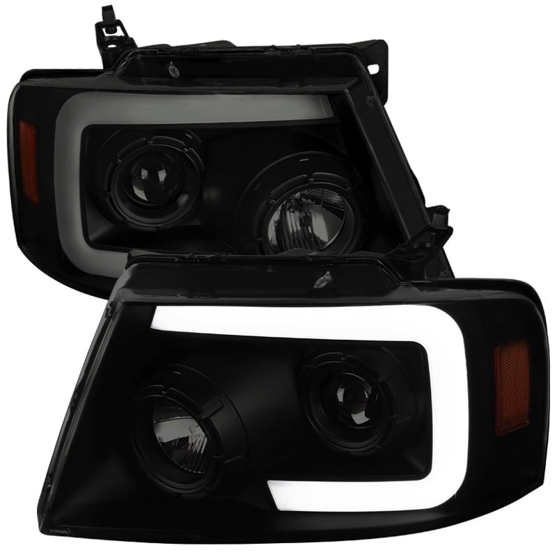 PROJECTOR HEADLIGHTS- BLACK HOUSING WITH SMOKED LENS
