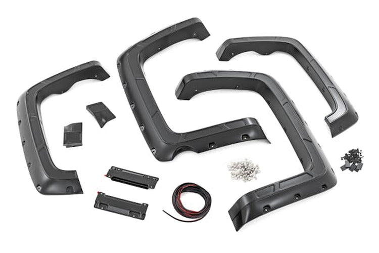 Defender Pocket Fender Flares 5 9 Bed GAZ Summit White Chevy Silverado 1500 (14-18)