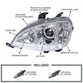 ML HALO PROJECTOR HEADLIGHTS CHROME