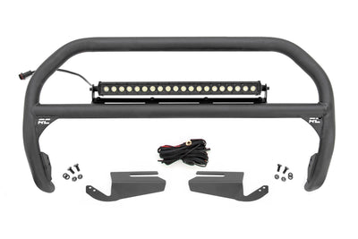 Nudge Bar | 20 Inch Black Single Row LED | OE Modular Steel | | Ford Bronco (21-26)