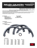 SF1 Fender Flares | JSC Billet Silver | Ram 1500 2WD/4WD (2019-2024)