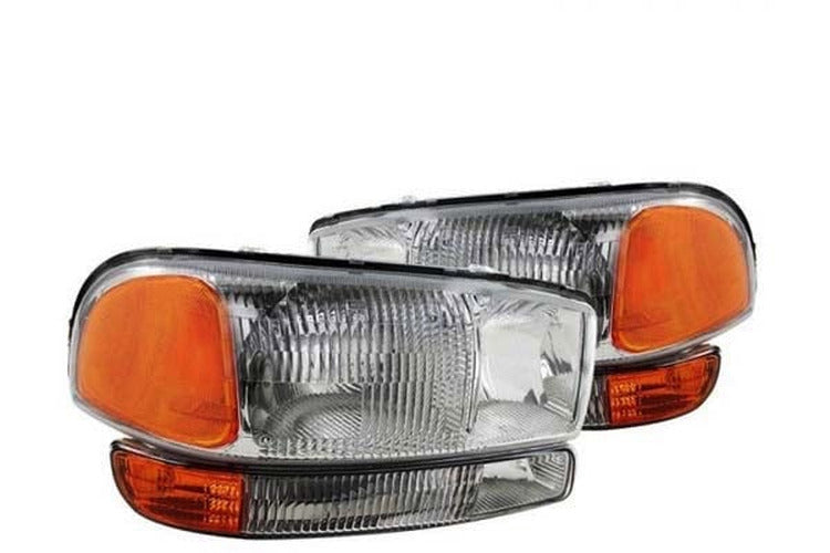 CHROME EURO HEADLIGHT WITH BUMPER L
