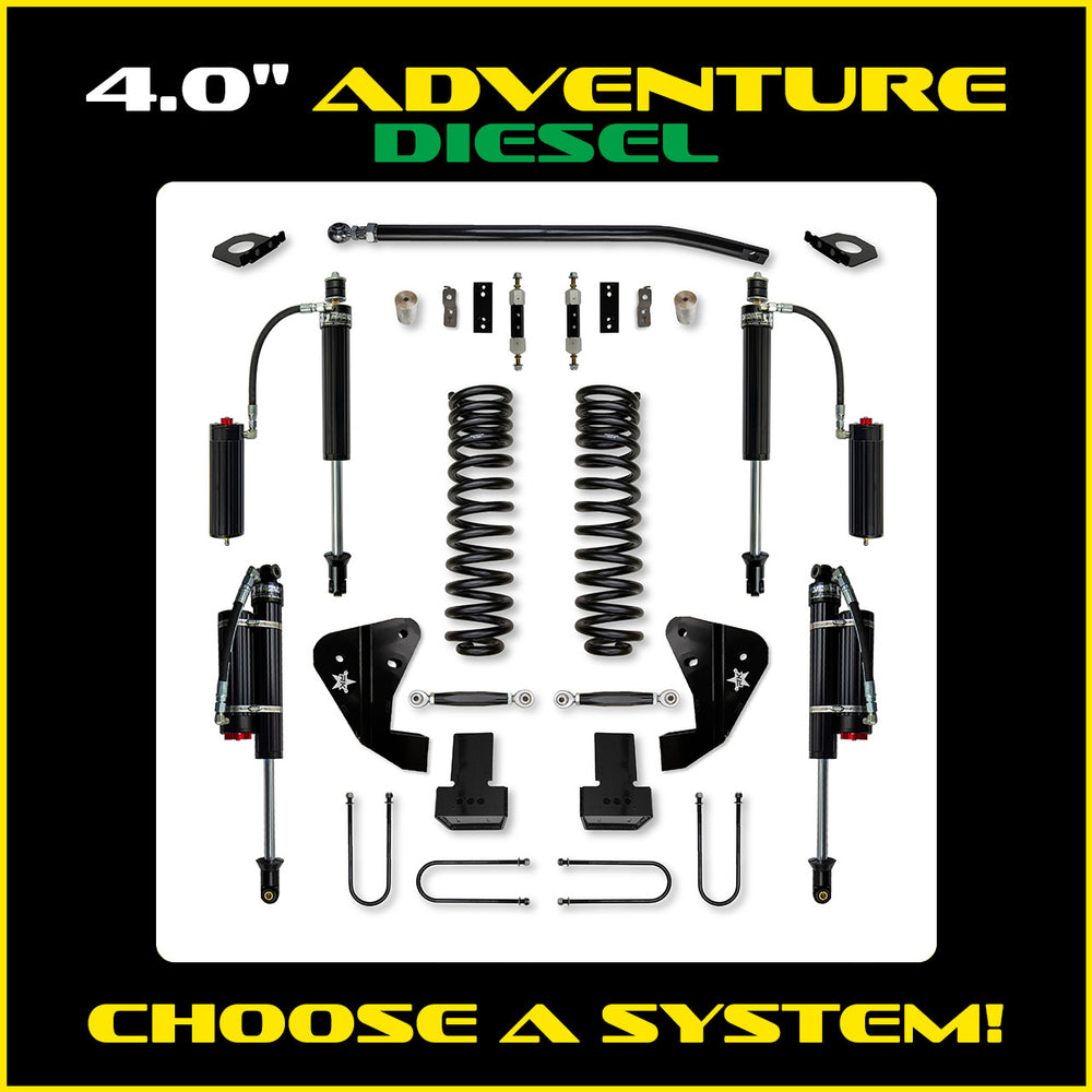 1116 F450 4WD 4.0IN ADVENTURE SERIES SUSPENSION SYSTEM W/ FAST CD ADJUSTABLE SHOCKS