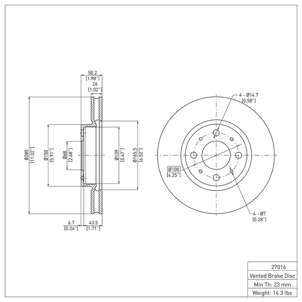 R1 Concepts Brake Rotor Fits Volvo 850